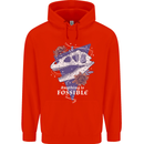 Fossible Funny Fossil Paleontology Dinosaur Childrens Kids Hoodie Bright Red