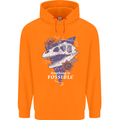 Fossible Funny Fossil Paleontology Dinosaur Childrens Kids Hoodie Orange