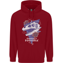Fossible Funny Fossil Paleontology Dinosaur Childrens Kids Hoodie Red