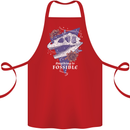Fossible Funny Fossil Paleontology Dinosaur Cotton Apron 100% Organic Red