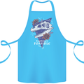 Fossible Funny Fossil Paleontology Dinosaur Cotton Apron 100% Organic Turquoise