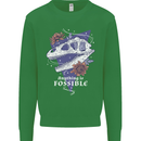 Fossible Funny Fossil Paleontology Dinosaur Kids Sweatshirt Jumper Irish Green