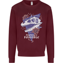 Fossible Funny Fossil Paleontology Dinosaur Kids Sweatshirt Jumper Maroon