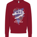 Fossible Funny Fossil Paleontology Dinosaur Kids Sweatshirt Jumper Red