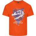 Fossible Funny Fossil Paleontology Dinosaur Kids T-Shirt Childrens Orange