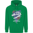 Fossible Funny Fossil Paleontology Dinosaur Mens 80% Cotton Hoodie Irish Green