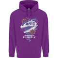 Fossible Funny Fossil Paleontology Dinosaur Mens 80% Cotton Hoodie Purple