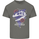 Fossible Funny Fossil Paleontology Dinosaur Mens Cotton T-Shirt Tee Top Charcoal