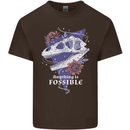 Fossible Funny Fossil Paleontology Dinosaur Mens Cotton T-Shirt Tee Top Dark Chocolate