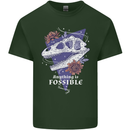Fossible Funny Fossil Paleontology Dinosaur Mens Cotton T-Shirt Tee Top Forest Green