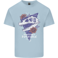 Fossible Funny Fossil Paleontology Dinosaur Mens Cotton T-Shirt Tee Top Light Blue