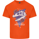 Fossible Funny Fossil Paleontology Dinosaur Mens Cotton T-Shirt Tee Top Orange