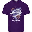 Fossible Funny Fossil Paleontology Dinosaur Mens Cotton T-Shirt Tee Top Purple