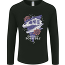 Fossible Funny Fossil Paleontology Dinosaur Mens Long Sleeve T-Shirt Black