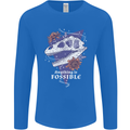 Fossible Funny Fossil Paleontology Dinosaur Mens Long Sleeve T-Shirt Royal Blue