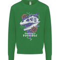 Fossible Funny Fossil Paleontology Dinosaur Mens Sweatshirt Jumper Irish Green