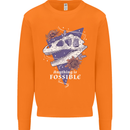 Fossible Funny Fossil Paleontology Dinosaur Mens Sweatshirt Jumper Orange