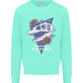 Fossible Funny Fossil Paleontology Dinosaur Mens Sweatshirt Jumper Peppermint