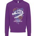 Fossible Funny Fossil Paleontology Dinosaur Mens Sweatshirt Jumper Purple