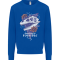 Fossible Funny Fossil Paleontology Dinosaur Mens Sweatshirt Jumper Royal Blue