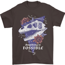 Fossible Funny Fossil Paleontology Dinosaur Mens T-Shirt 100% Cotton Dark Chocolate