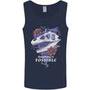 Fossible Funny Fossil Paleontology Dinosaur Mens Vest Tank Top Navy Blue