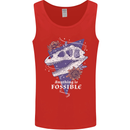 Fossible Funny Fossil Paleontology Dinosaur Mens Vest Tank Top Red