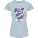 Fossible Funny Fossil Paleontology Dinosaur Womens Petite Cut T-Shirt Light Blue