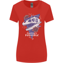 Fossible Funny Fossil Paleontology Dinosaur Womens Wider Cut T-Shirt Red
