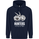 Fossil Hunters Club Palaeontologist Dinosaurs Childrens Kids Hoodie Navy Blue