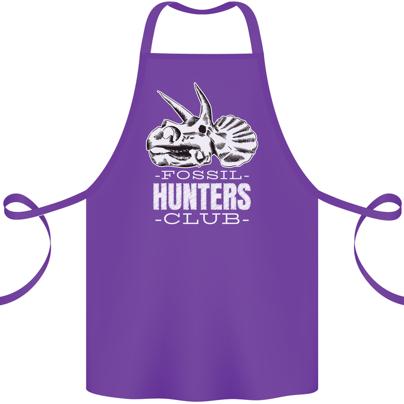 Fossil Hunters Club Palaeontologist Dinosaurs Cotton Apron 100% Organic Purple