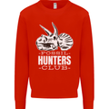 Fossil Hunters Club Palaeontologist Dinosaurs Kids Sweatshirt Jumper Bright Red