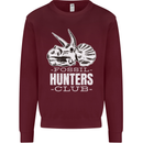 Fossil Hunters Club Palaeontologist Dinosaurs Kids Sweatshirt Jumper Maroon