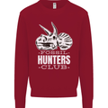 Fossil Hunters Club Palaeontologist Dinosaurs Kids Sweatshirt Jumper Red