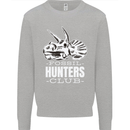 Fossil Hunters Club Palaeontologist Dinosaurs Kids Sweatshirt Jumper Sports Grey