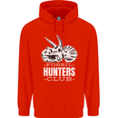 Fossil Hunters Club Palaeontologist Dinosaurs Mens 80% Cotton Hoodie Bright Red