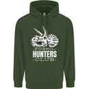 Fossil Hunters Club Palaeontologist Dinosaurs Mens 80% Cotton Hoodie Forest Green