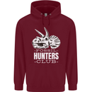 Fossil Hunters Club Palaeontologist Dinosaurs Mens 80% Cotton Hoodie Maroon