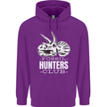Fossil Hunters Club Palaeontologist Dinosaurs Mens 80% Cotton Hoodie Purple