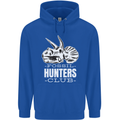 Fossil Hunters Club Palaeontologist Dinosaurs Mens 80% Cotton Hoodie Royal Blue