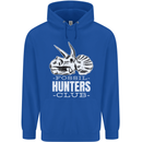 Fossil Hunters Club Palaeontologist Dinosaurs Mens 80% Cotton Hoodie Royal Blue
