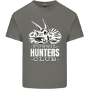 Fossil Hunters Club Palaeontologist Dinosaurs Mens Cotton T-Shirt Tee Top Charcoal