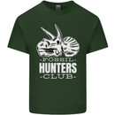 Fossil Hunters Club Palaeontologist Dinosaurs Mens Cotton T-Shirt Tee Top Forest Green
