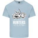 Fossil Hunters Club Palaeontologist Dinosaurs Mens Cotton T-Shirt Tee Top Light Blue