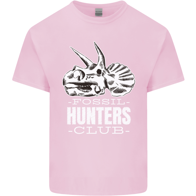 Fossil Hunters Club Palaeontologist Dinosaurs Mens Cotton T-Shirt Tee Top Light Pink