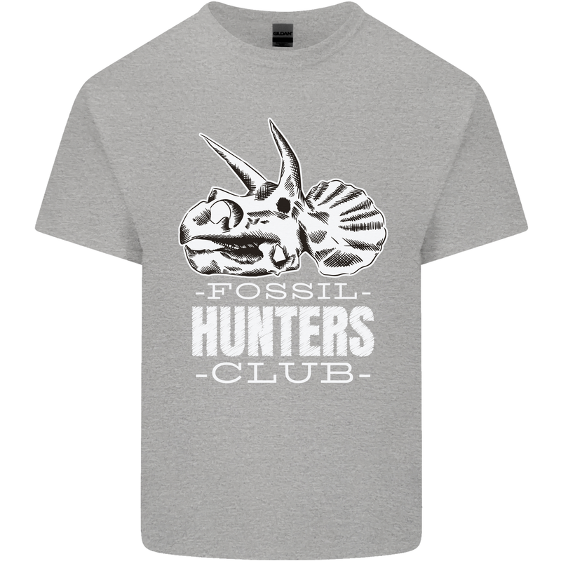 Fossil Hunters Club Palaeontologist Dinosaurs Mens Cotton T-Shirt Tee Top Sports Grey