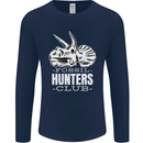 Fossil Hunters Club Palaeontologist Dinosaurs Mens Long Sleeve T-Shirt Navy Blue