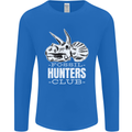 Fossil Hunters Club Palaeontologist Dinosaurs Mens Long Sleeve T-Shirt Royal Blue