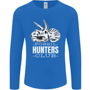 Fossil Hunters Club Palaeontologist Dinosaurs Mens Long Sleeve T-Shirt Royal Blue