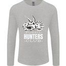 Fossil Hunters Club Palaeontologist Dinosaurs Mens Long Sleeve T-Shirt Sports Grey